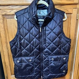 Ariat Women's Vest, Women's Size XL, Navy Blue with silver accents